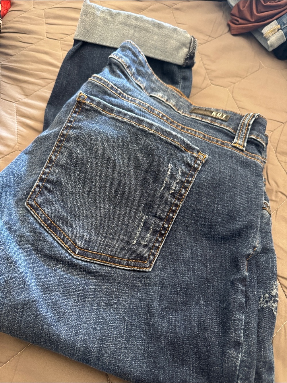 Kut from the Kloth Dark Blue Straight Leg Jeans